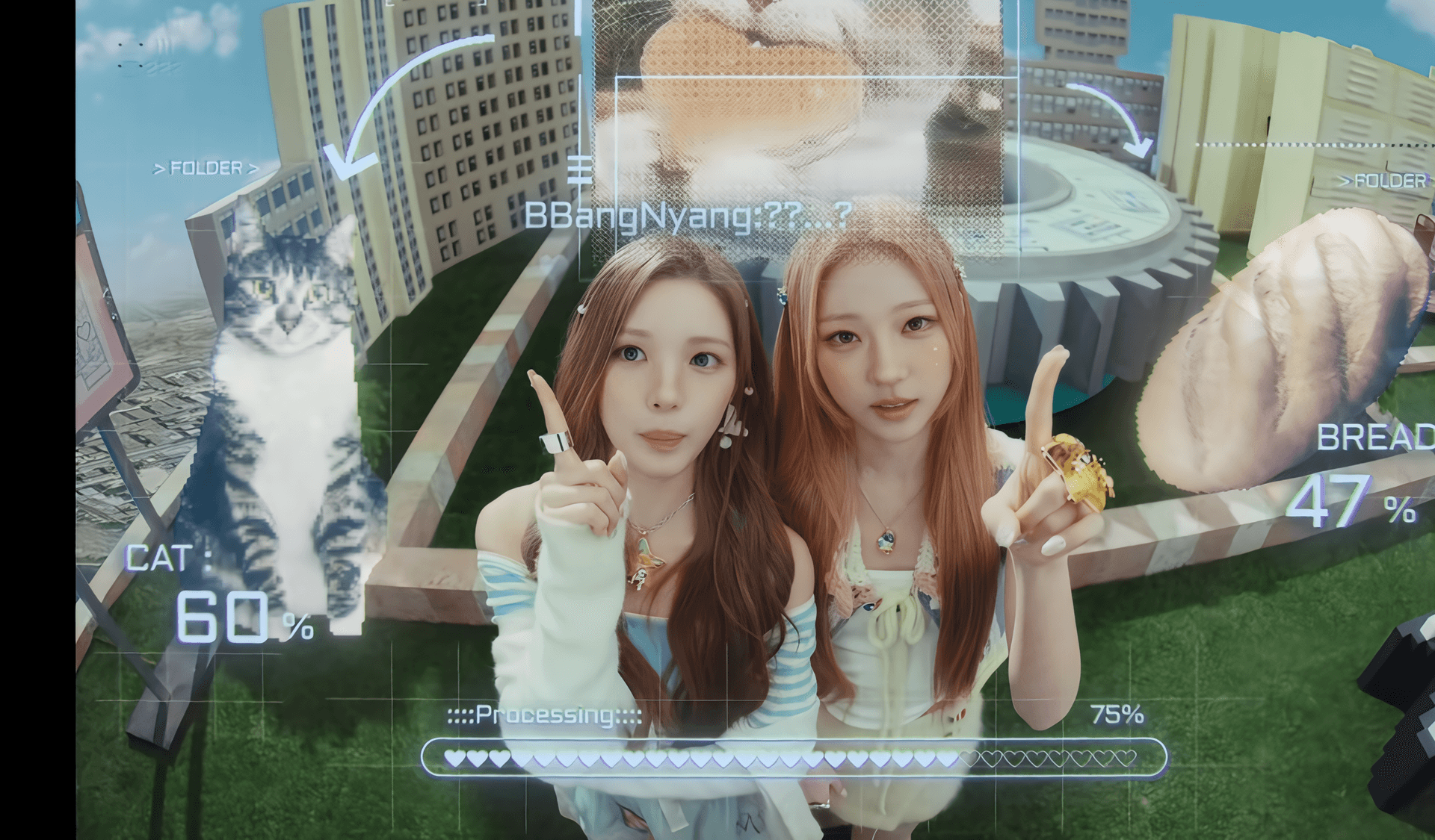 Hearts2Hearts members in the 'RUDE!' MV — YouTube: SMTOWN and Hearts2Hearts