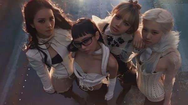 BLACKPINK performing in the official music video for 'JUMP' (2025)