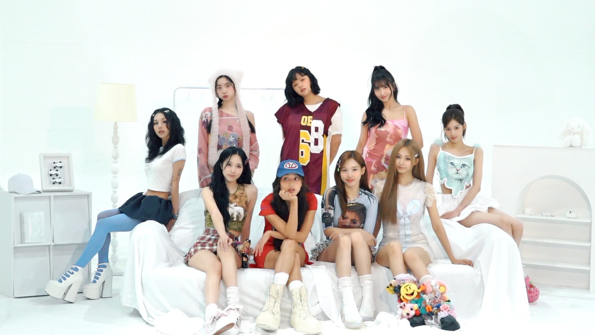 TWICE group photo, ahead of their milestone 10th anniversary in October 2025